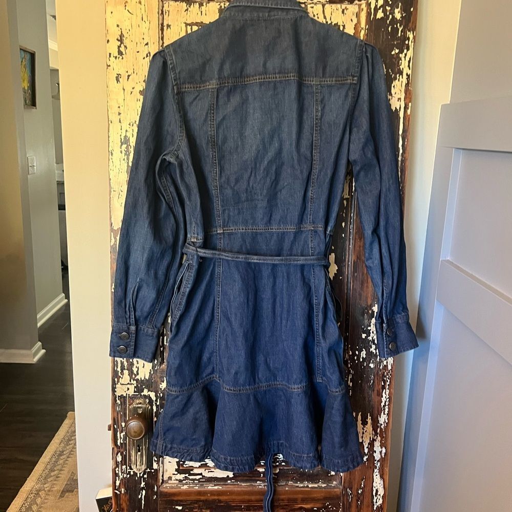 Ralph Lauren Black Label LAUREN Women's Belted Denim Button Down.  Shirtdress - Picture 3 of 9